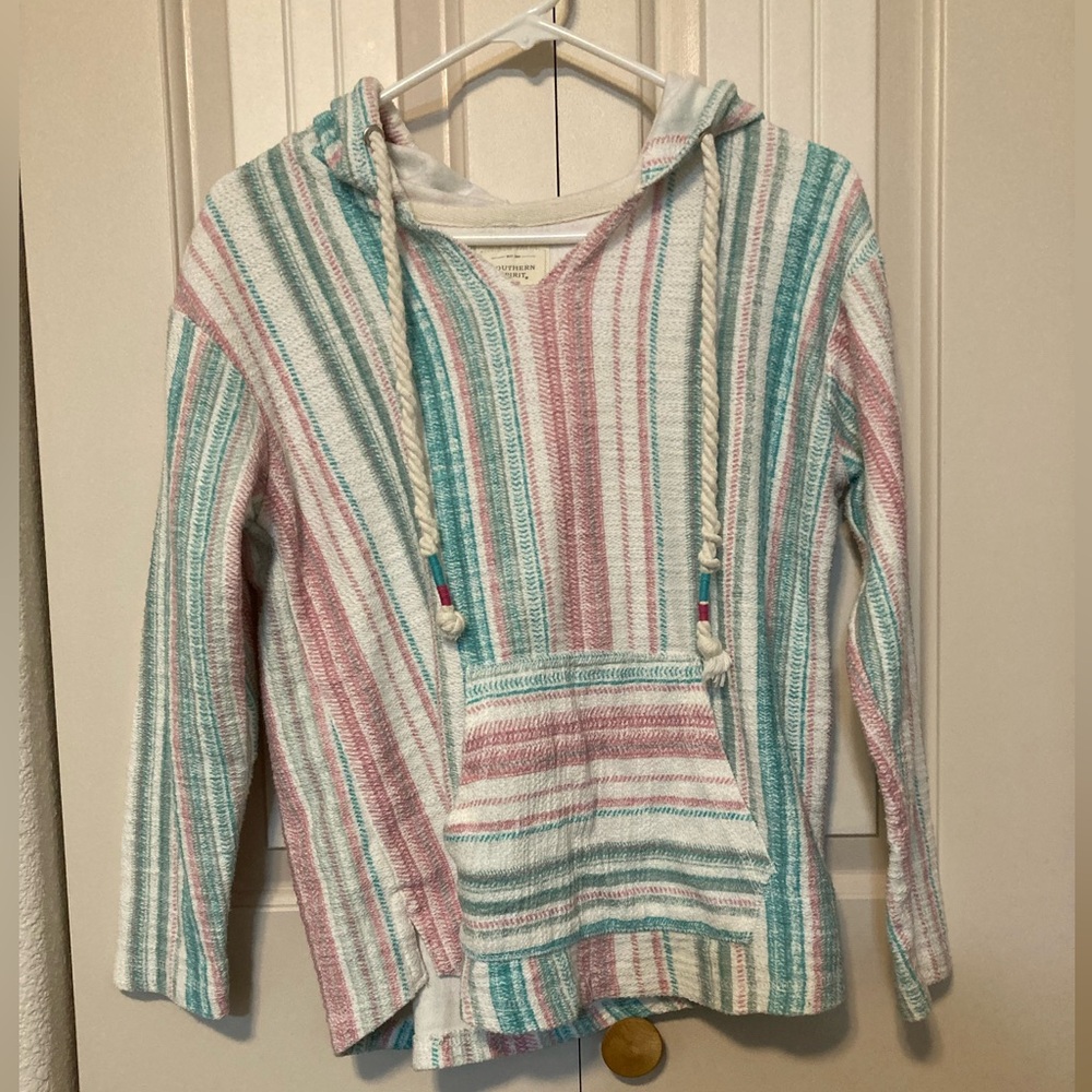 Colorful striped Southern Spirit sweater